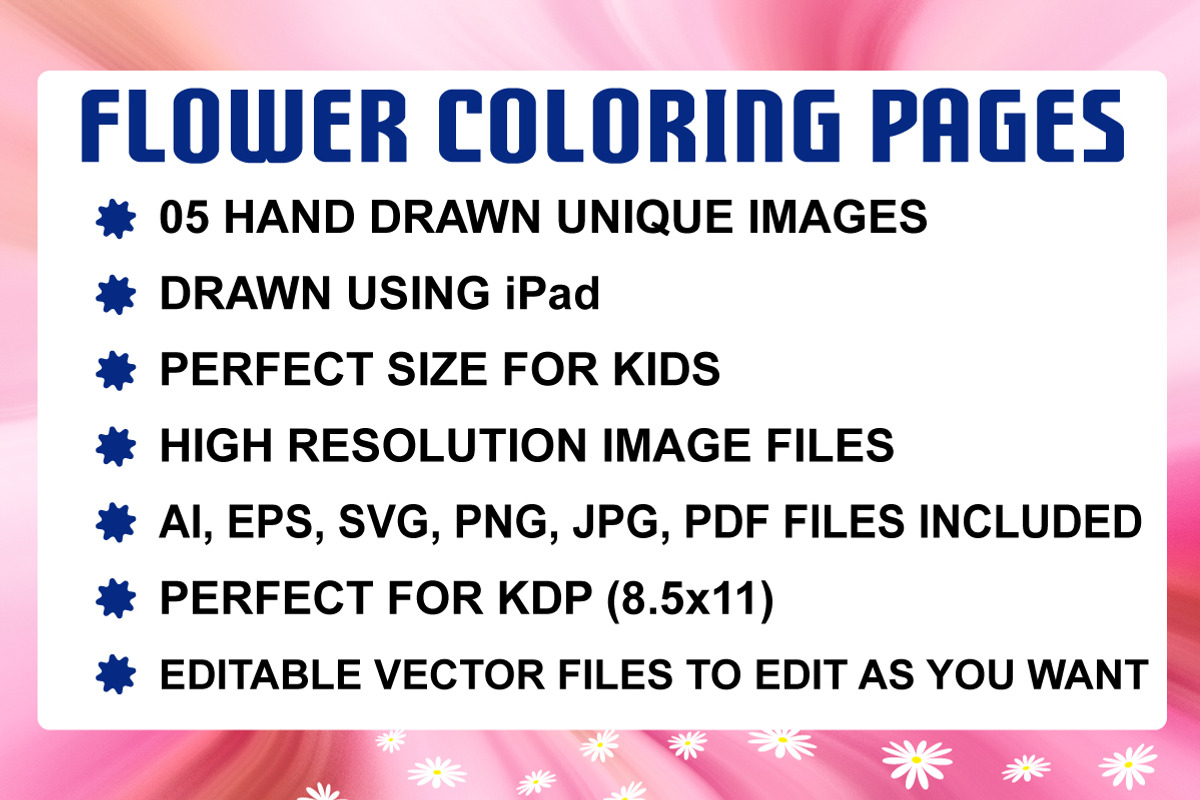 Flower Coloring Pages | Vol - 20, an Illustration by XPERTDESIGNER (Photo 2 of 2)