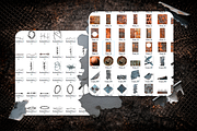 METALLIC GRUNGE ELEMENTS, an Object Graphic by BeNone Designs (Thumbnail 4 of 5)