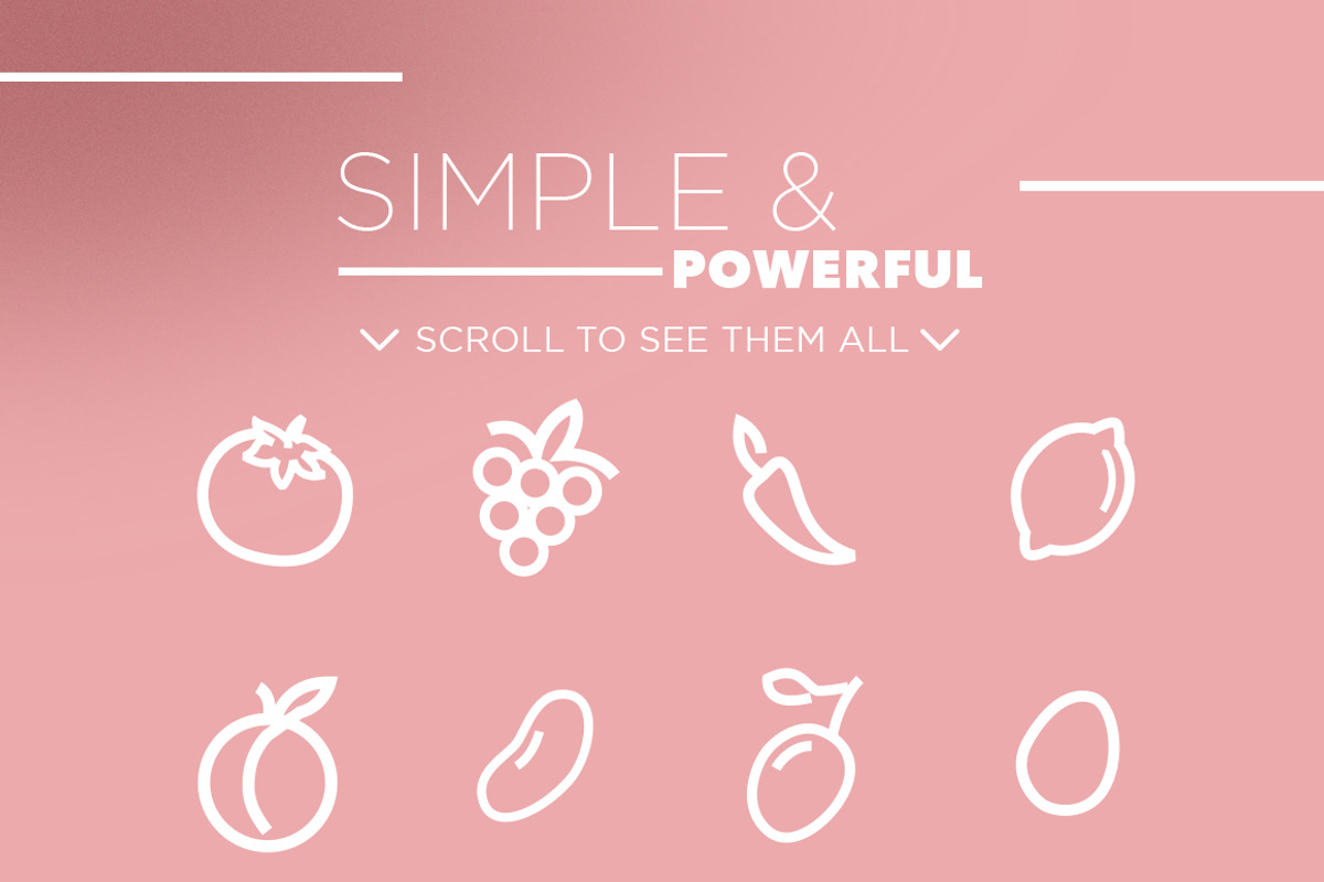 24 Natural Food Icons Pack, an Outline Icon by RSO (Photo 2 of 2)