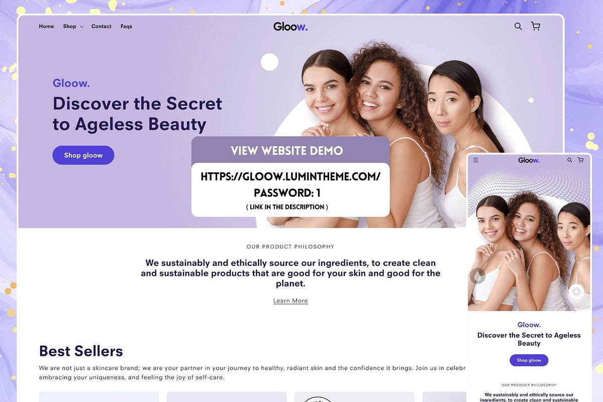 Gloow | Minimal Shopify Theme, a Shopify Template by Lumin Lab (Photo 3 of 11)