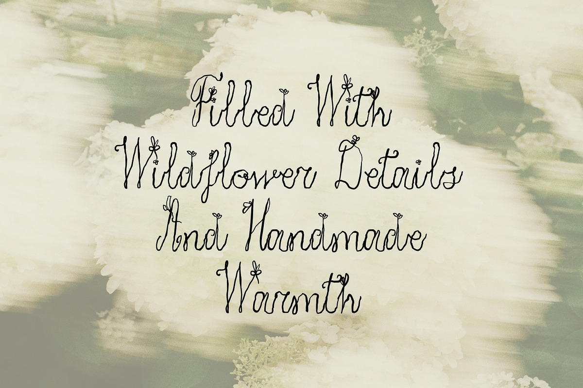 Quiet Wild Whimsical Floral Script, a Script Font by Struvictory.art (Photo 2 of 9)