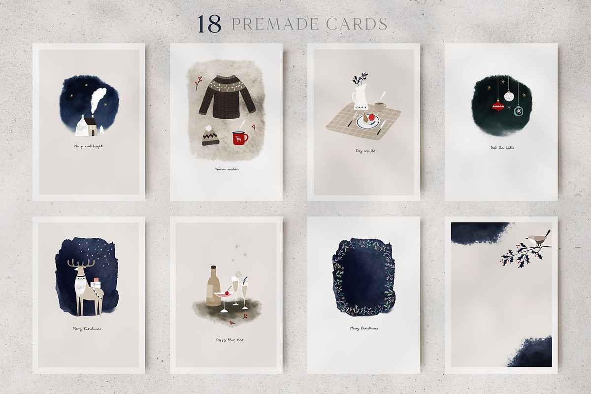 200+ Silent Christmas watercolor set, an Animal Illustration by Tabita's shop (Photo 6 of 17)