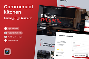 Commercial Kitchen Landing Page, a Landing Page Template by SLAB! Design