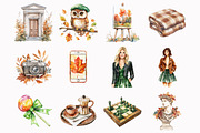 Watercolor Autumn Gallery Clipart, an Illustration by Design Market (Thumbnail 3 of 5)