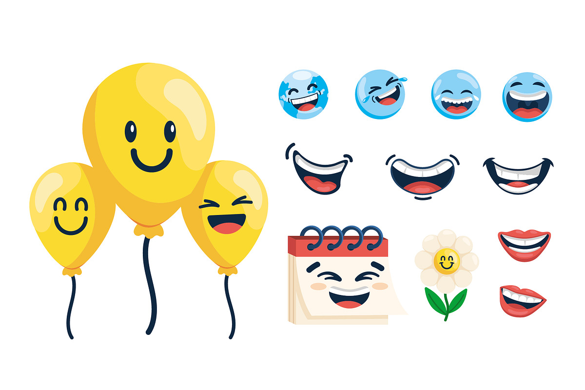 World Smile Day Icon Set