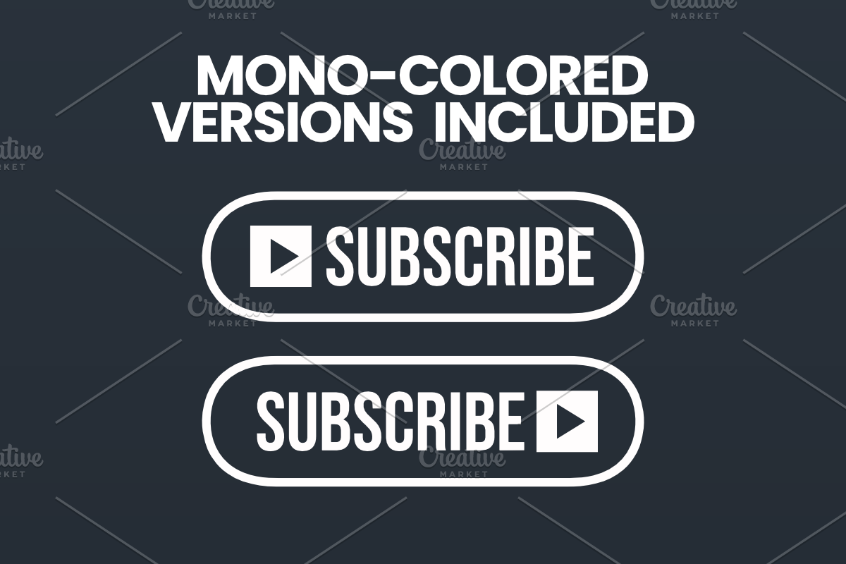 YouTube Subscribe Button icon, a Graphic by Vaughn Studios (Photo 4 of 6)