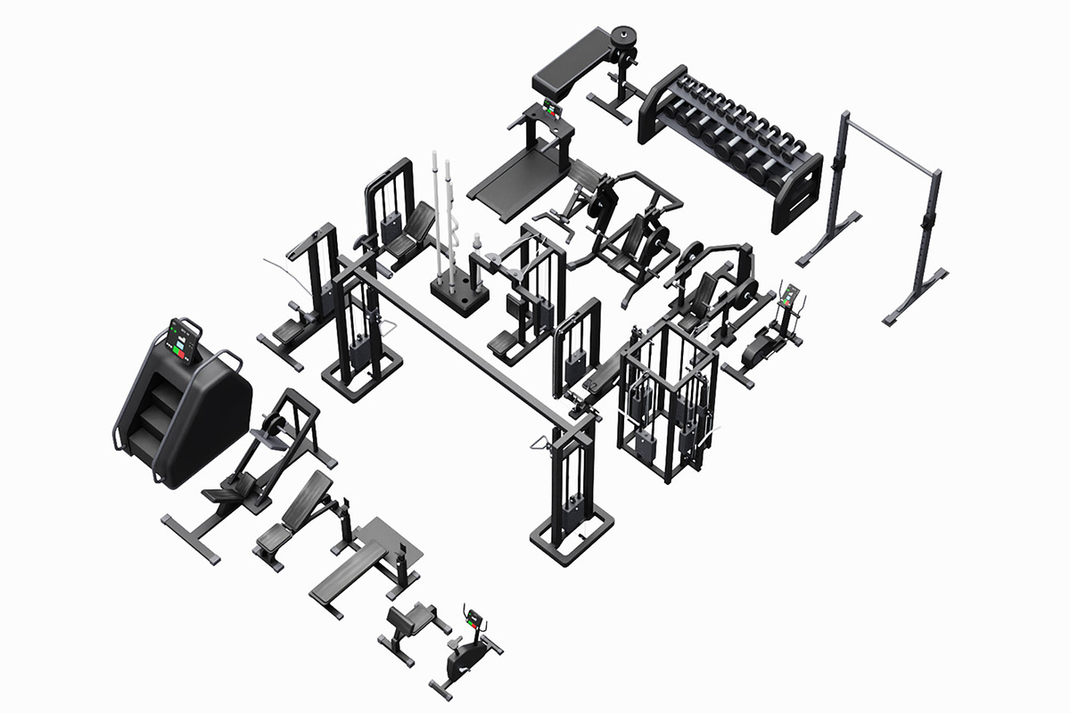 Low Poly Gym Equipments, an Object 3D Model by Artem Varnitsin (Photo 3 of 6)