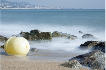 Rocks in the Seashore with a long, a Nature Photo by RF Images