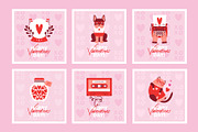 Saint Valentine's Day. Vector set., a Seasonal Illustration by Renberrry.Store (Thumbnail 8 of 12)