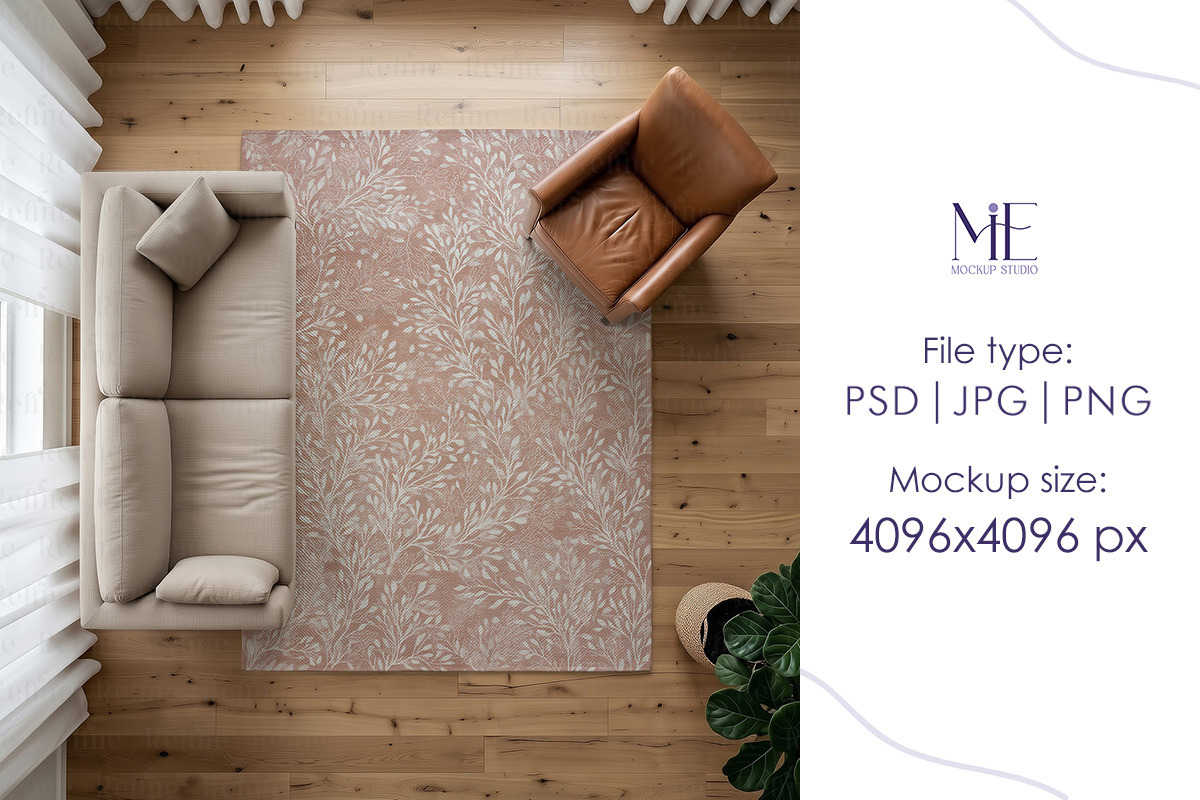 Rug Mockup Living Room Carpet, a Mockup by Mie Mockup Studio (Photo 7 of 8)