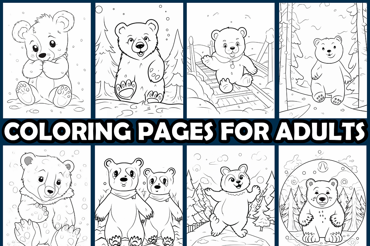 Snow Bear Tracks Coloring Pages, an Animal Illustration by maggiesar (Photo 3 of 4)