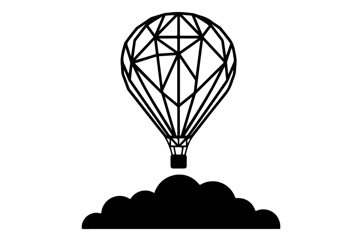 Hot Air Balloon Silhouette Bundle, an Object Illustration by Gaye Art (Photo 21 of 31)