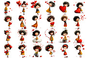 Valentine Girl Clipart, an Illustration by Pixels.Craft (Thumbnail 5 of 5)