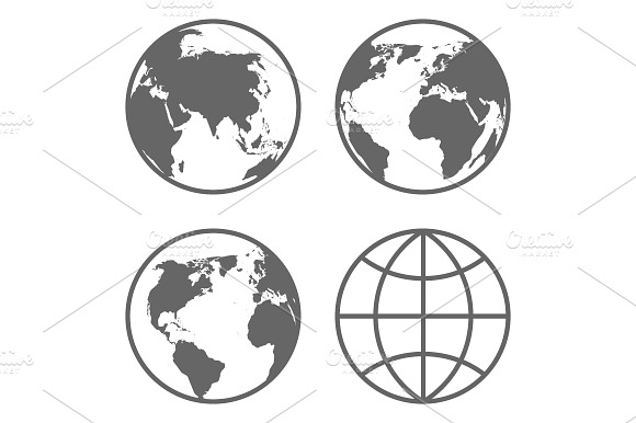Globe Icons Set