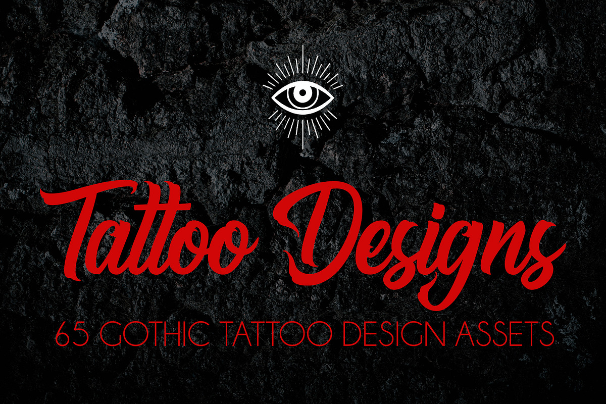 Gothic Tattoo Design Assets 65 Icons, an Object Graphic by Retouchlab (Photo 1 of 4)