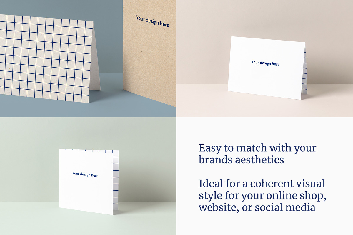 Double Card Mockup Bundle, a Print Template by Studio MVDM (Photo 5 of 8)