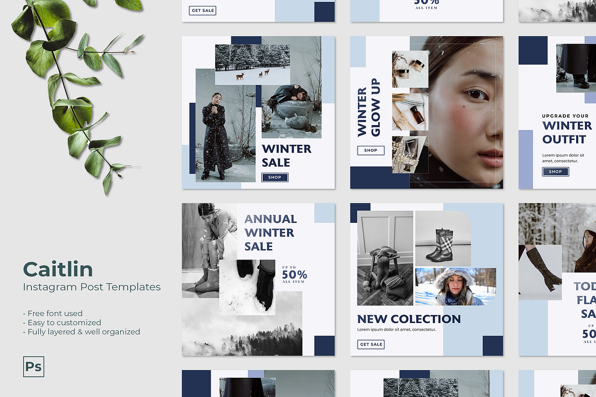 Caitlin - Instagram Post Template, a Social Media Template by MuSan (Photo 1 of 4)