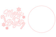 Merry & Bright Door Hanger SVG, an Object Graphic by Libby Wishes (Thumbnail 4 of 4)