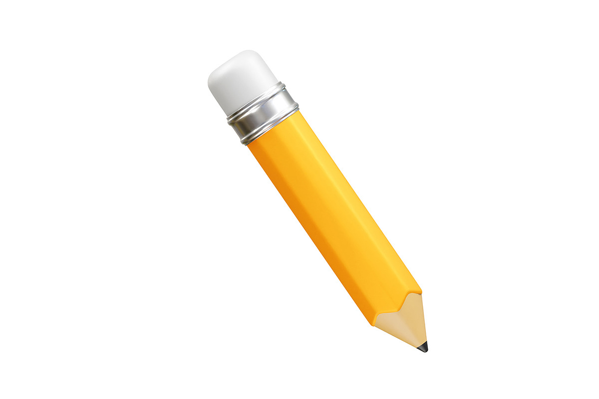 Pencil icon illustration 3d, an Illustration by fahad121