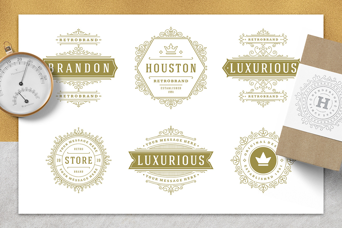 36 Luxury Ornament Logos, a Branding & Logo Template by Vasya Kobelev (Photo 7 of 13)