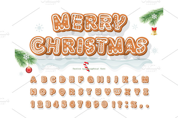 Christmas Gingerbread font preview 3