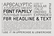 Apocalyptic - Sans Serif Font Family, a Sans Serif Font by Artistic & Unique (Thumbnail 6 of 14)