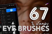 eye stamps procreate eye brushes, a Brush Add-On by SannaIllustrations (Thumbnail 6 of 10)