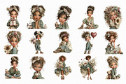 Whimsical Cute Girls Watercolor Clip, a Graphic by Libby Wishes (Thumbnail 2 of 4)