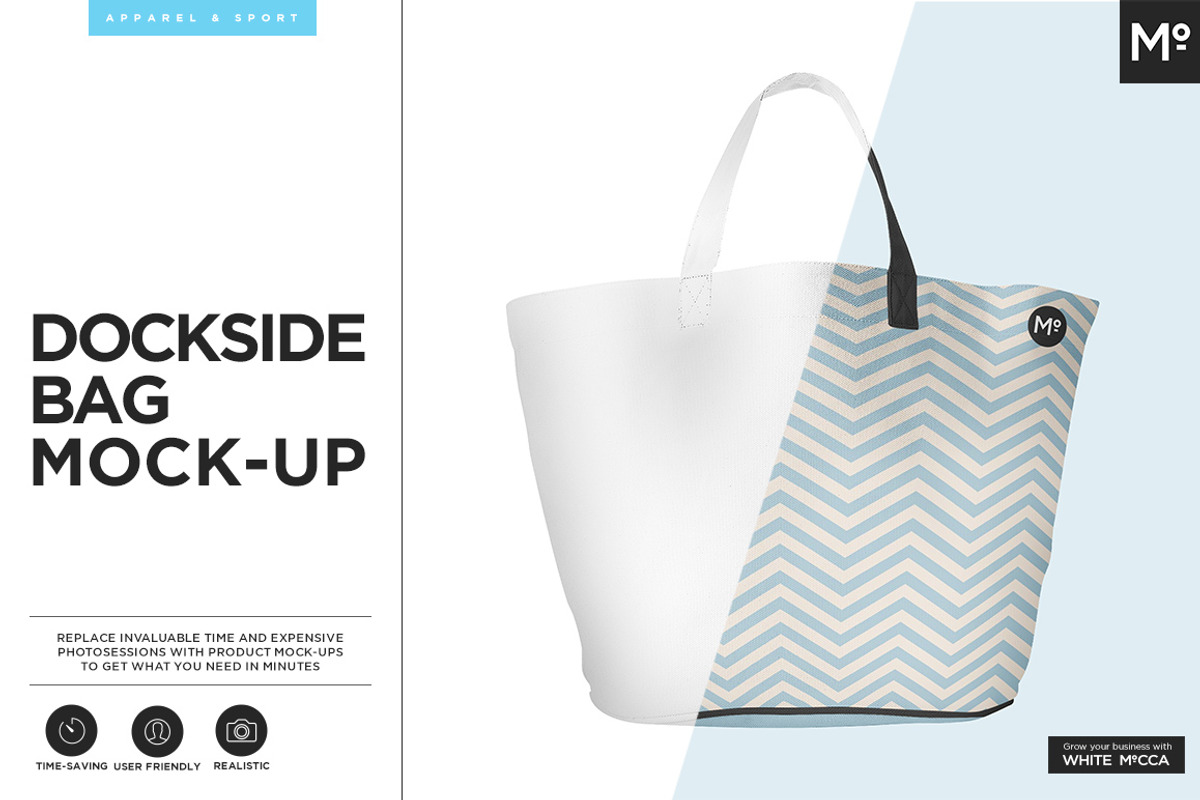 Dockside Bag Mock-up, a Product Mockup by Mocca Mockups Store (Photo 1 of 10)