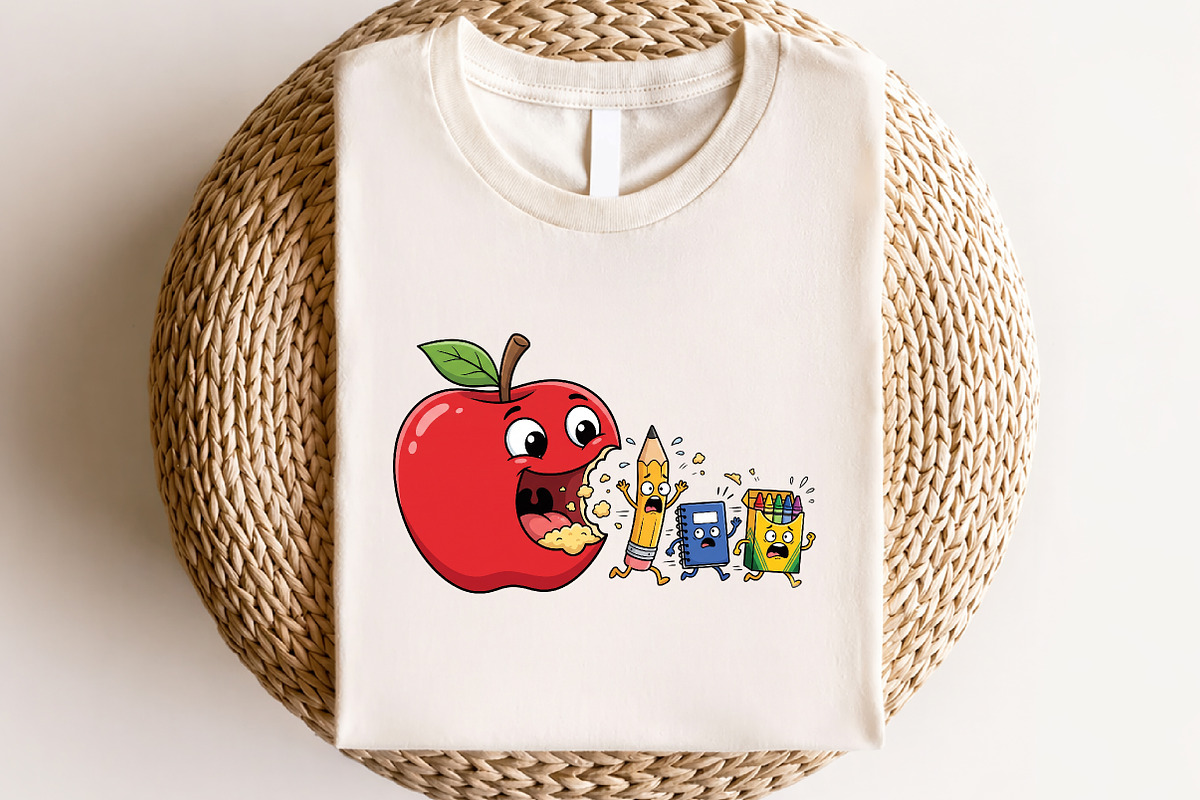 Funny Back to School Apple Pencil, an Object Illustration by CraftArtStudio (Photo 4 of 4)
