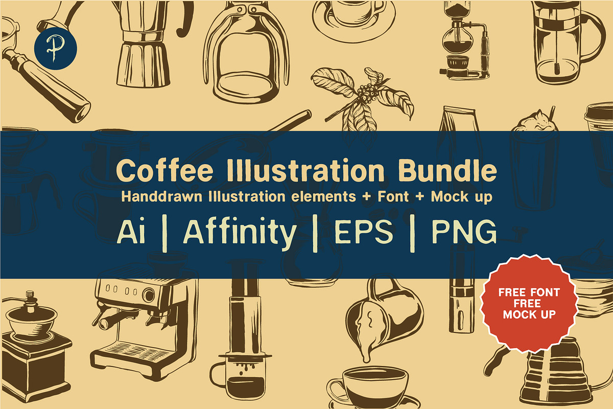 Coffee Illustration Bundle, an Object Illustration by Pokal Studio (Photo 1 of 8)