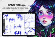 200+ Anime & Manga Eyes Procreate, a Brush Add-On by Selentaori Studio (Thumbnail 7 of 11)