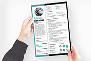 Line Shape Color Resume CV, a Resume Template by iDoodle Studio (Thumbnail 2 of 4)