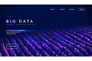 Big Data Wave Abstract Background, a Technology Illustration by Holo Art
