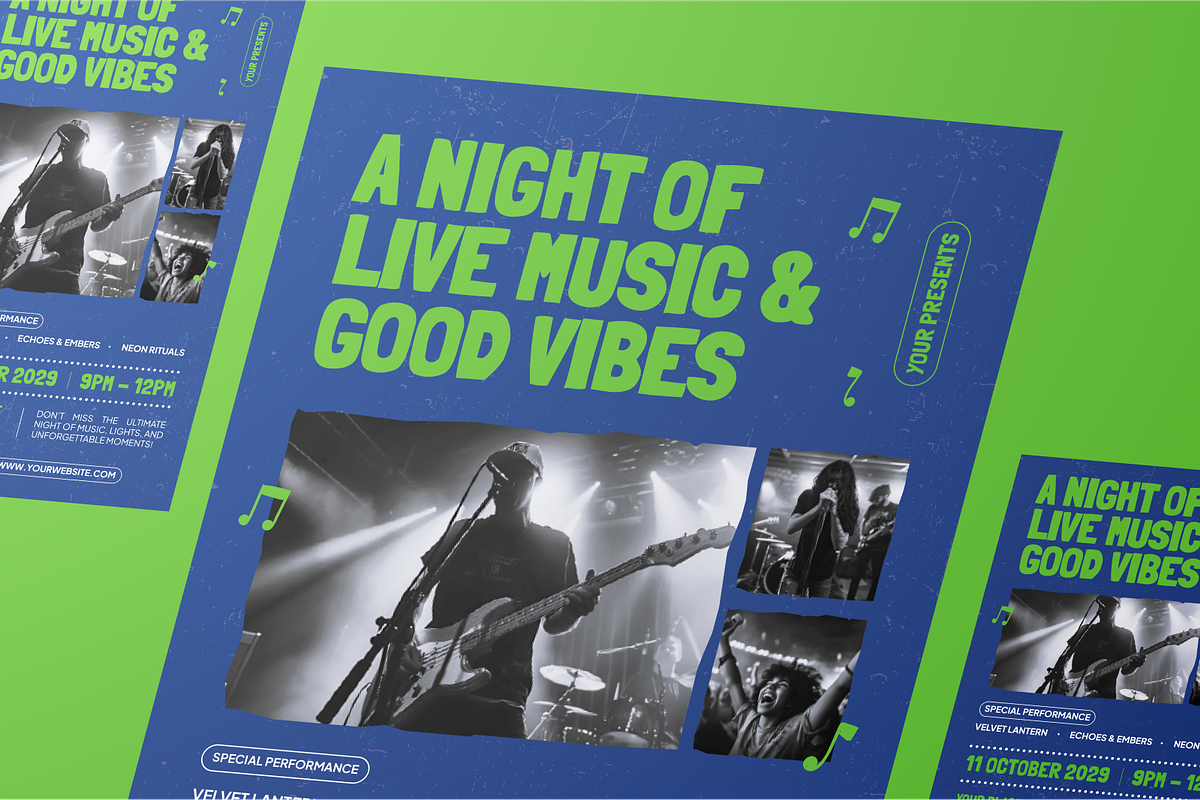 Music Event Flyer Set, a Flyer Template by Annora Studio (Photo 5 of 6)