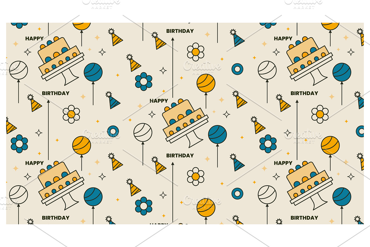 Festive birthday celebration, a Decorative Illustration by Creative Backgrounds