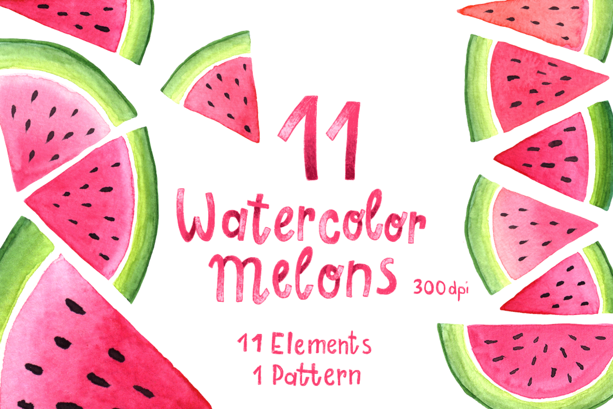 Watercolor Melons, a Food Illustration by skrich (Photo 1 of 3)