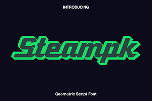 Steampk - Atomic Geometric Script