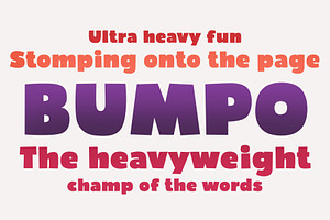 Bumpo Font
