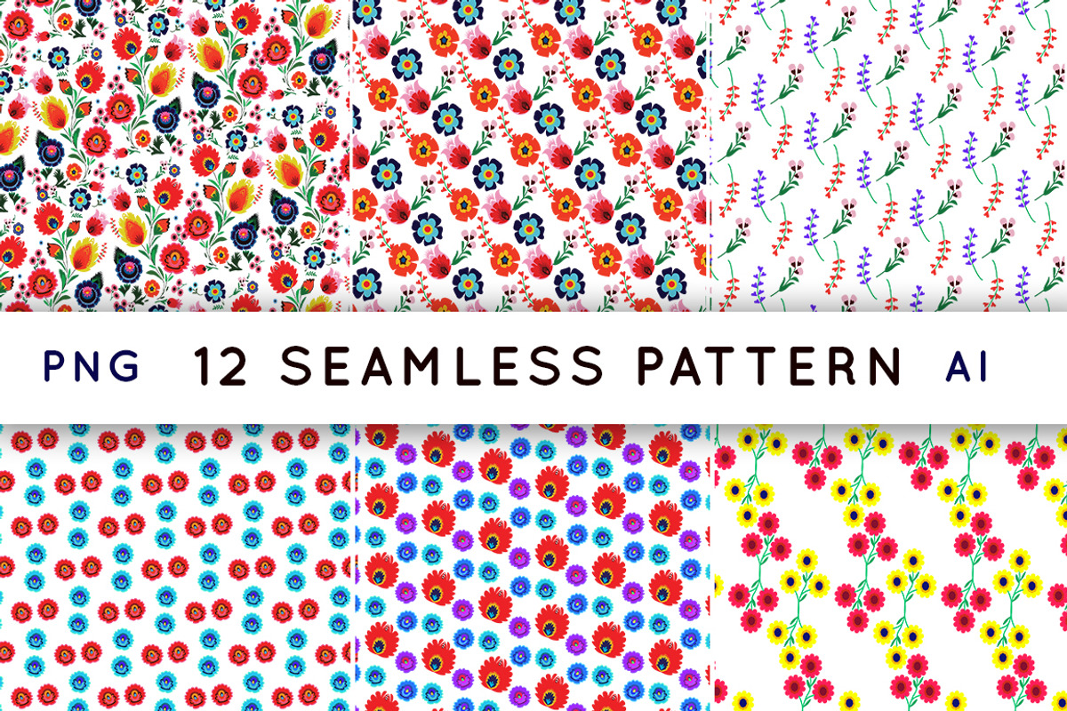 Polish Mexican Floral Pattern Pack, a Pattern Graphic by Design Unique (Photo 11 of 13)