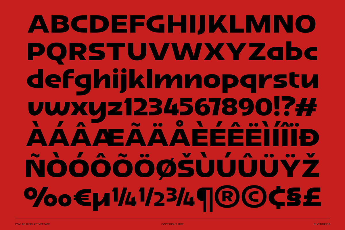 Povlar Font, a Sans Serif Font by Glyphminds Studios (Photo 5 of 10)