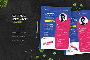 Blue Simple Resume