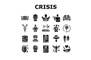 man midlife crisis aging icons set, a Person Illustration by pikepicture