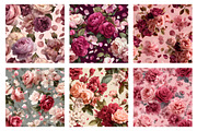 Rose Flowers Background, a Texture Illustration by Dream Creation (Thumbnail 2 of 4)