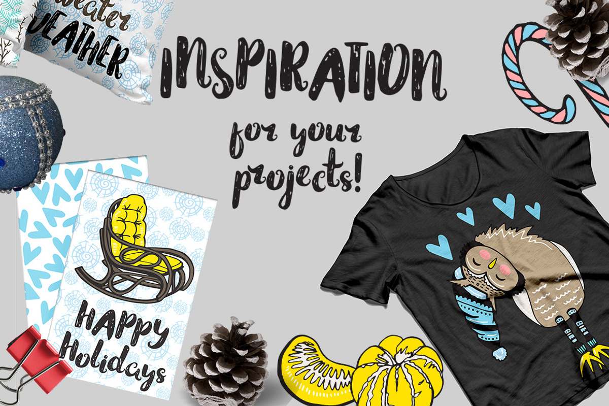Christmas Doodles collection, a Decorative Illustration by Kseniya_design (Photo 6 of 6)