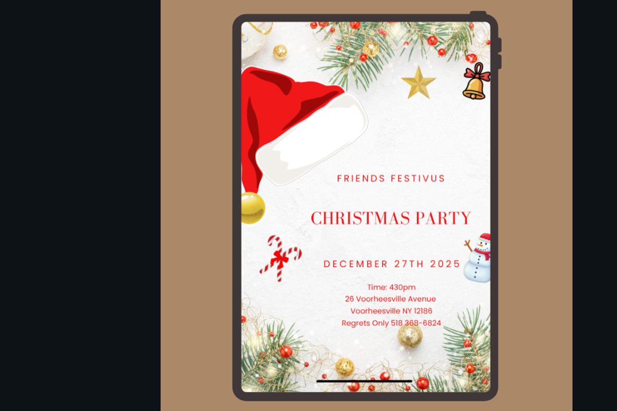 Christmas Party Invitation Digital,, a Design Template by AYINDE (Photo 3 of 4)