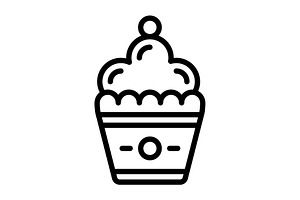 Sweet sugary black icon, an Outline Icon by Creative priyanka