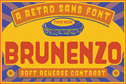 Brunenzo - Classic Retro Condensed, a Sans Serif Font by Typia Nesia (Thumbnail 1 of 11)