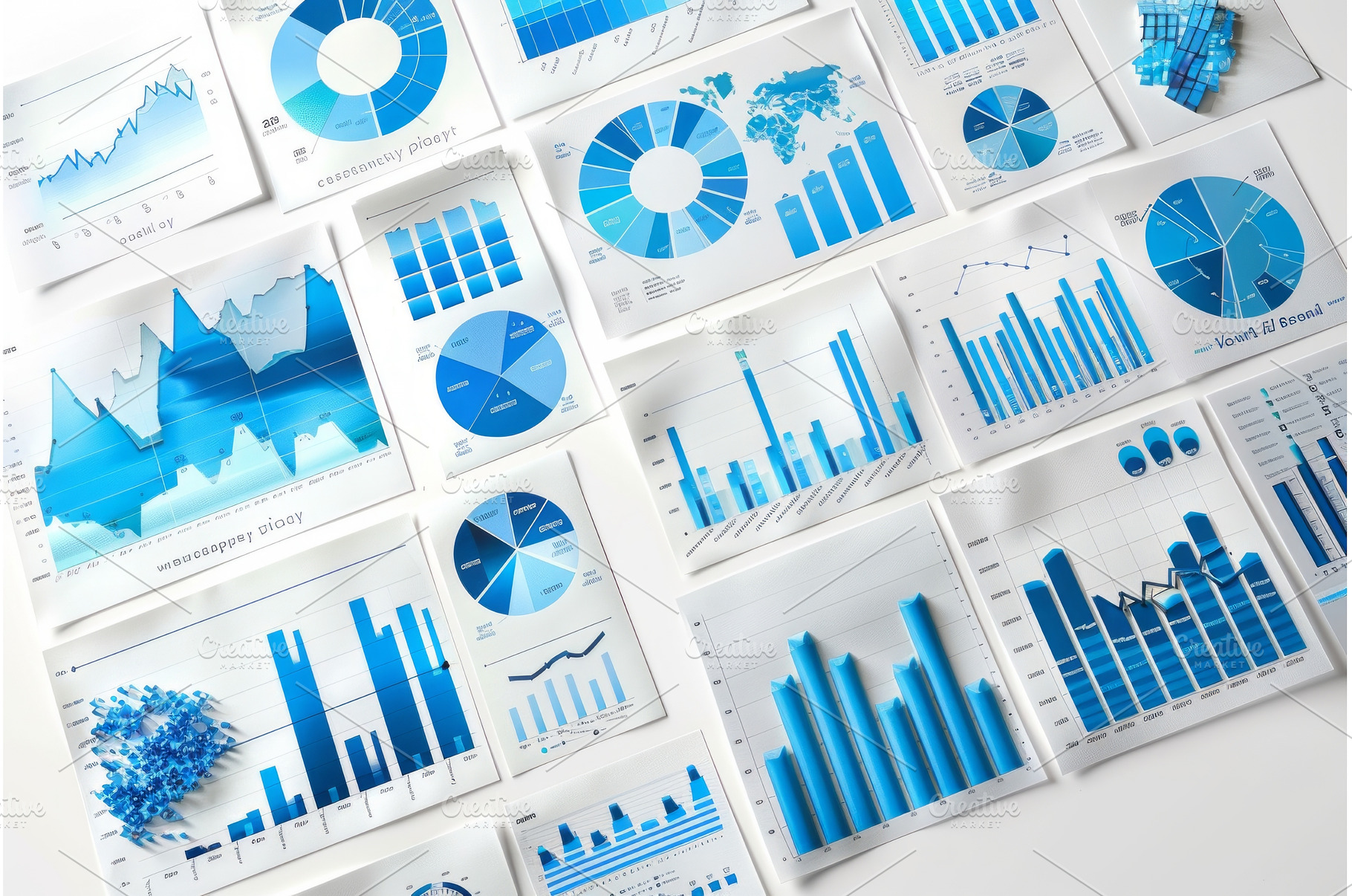 Create blue visual representations, a Business Photo by Neirfy