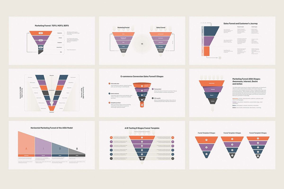 Funnel & Pipeline Models PowerPoint, a Presentation Template by HiSlide.io (Photo 2 of 4)